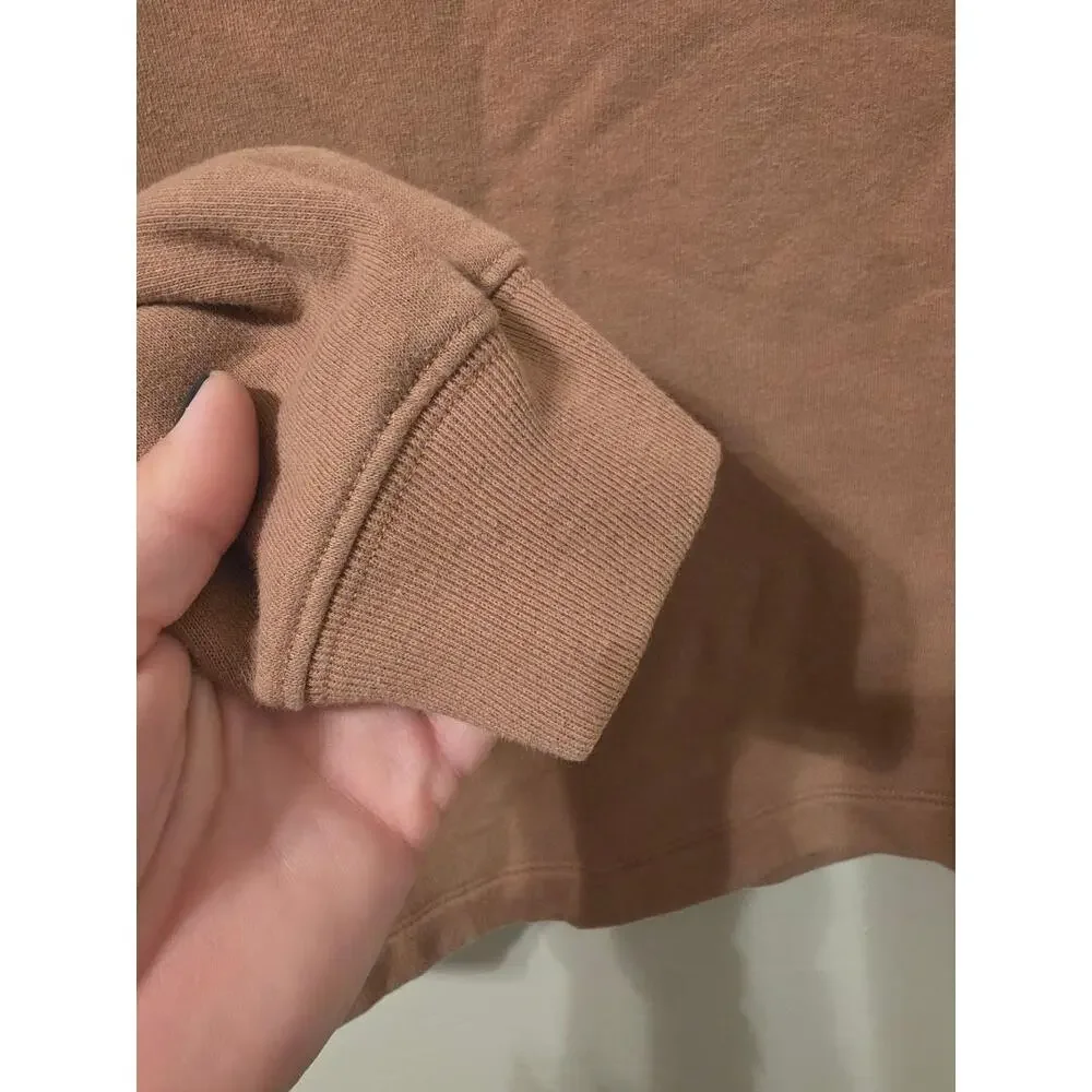 PINK Victoria’s Secret Brown Crewneck Sweatshirt Love Pink Graphic Cozy - Picture 3 of 7